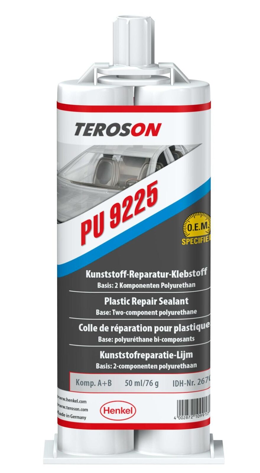 Henkel Teroson 2K-Kunststoff-Reparatur-Kleber PU 9225  50ml