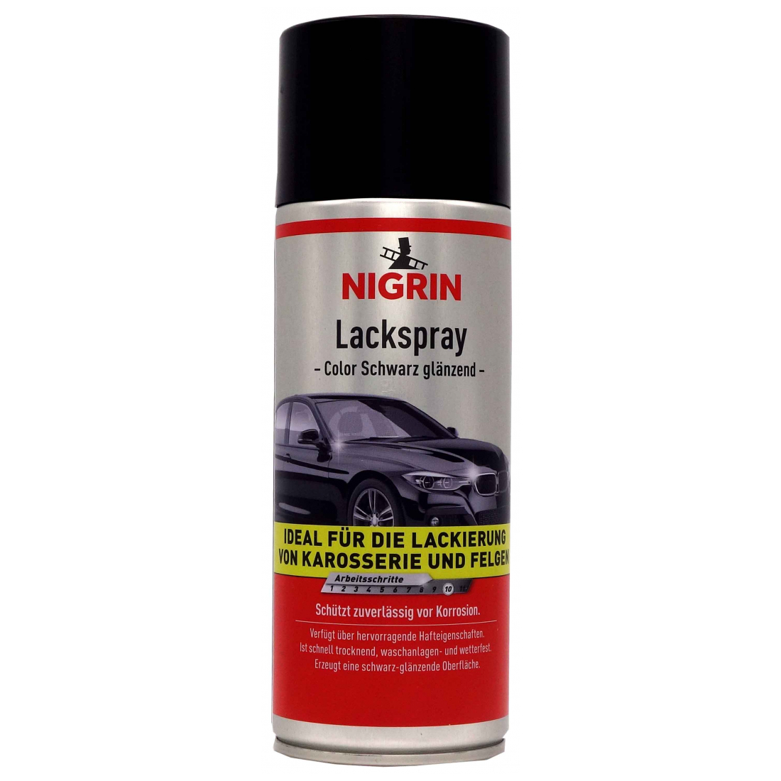 NIGRIN Lackspray schwarz glänzend 400 ml 74113