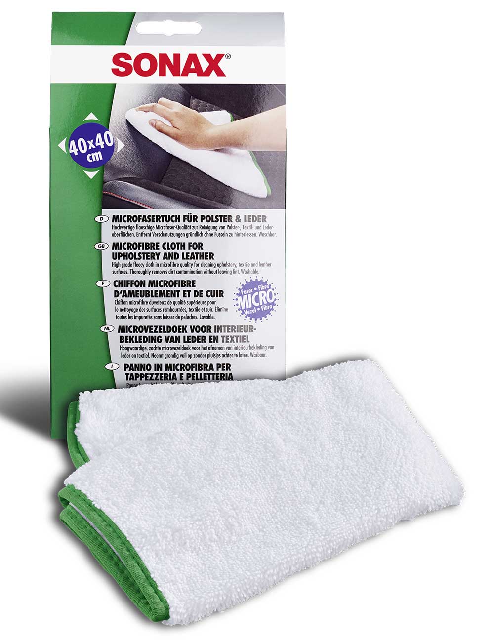 SONAX LederPflegeLotion 250 ml Textil- & LederBürste MicrofaserTuch für Polster Leder