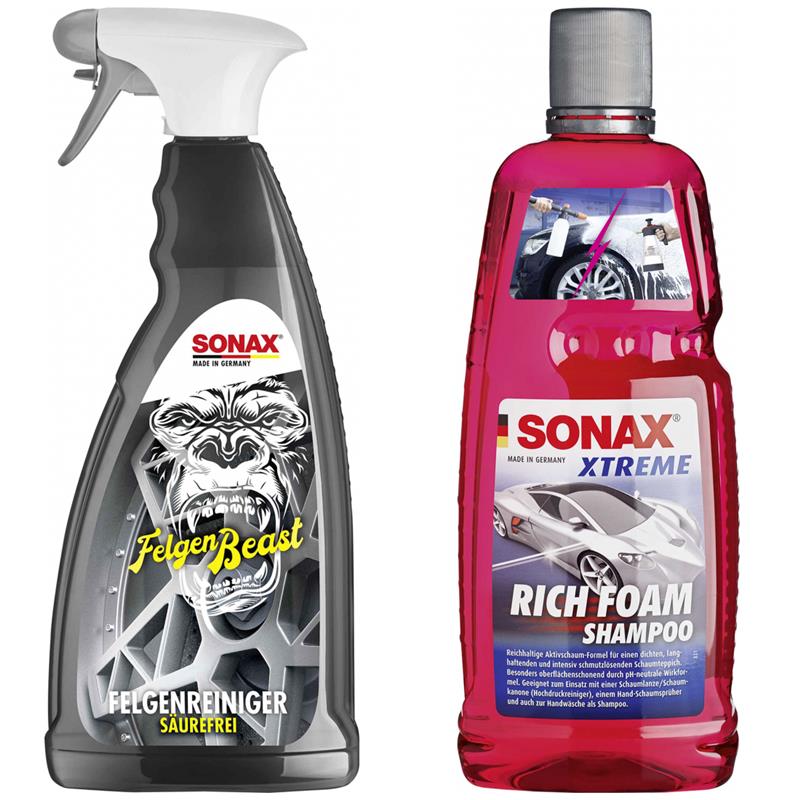 Sonax Felgenbeast 1L + XTREME RichFoam Shampoo 1 Liter