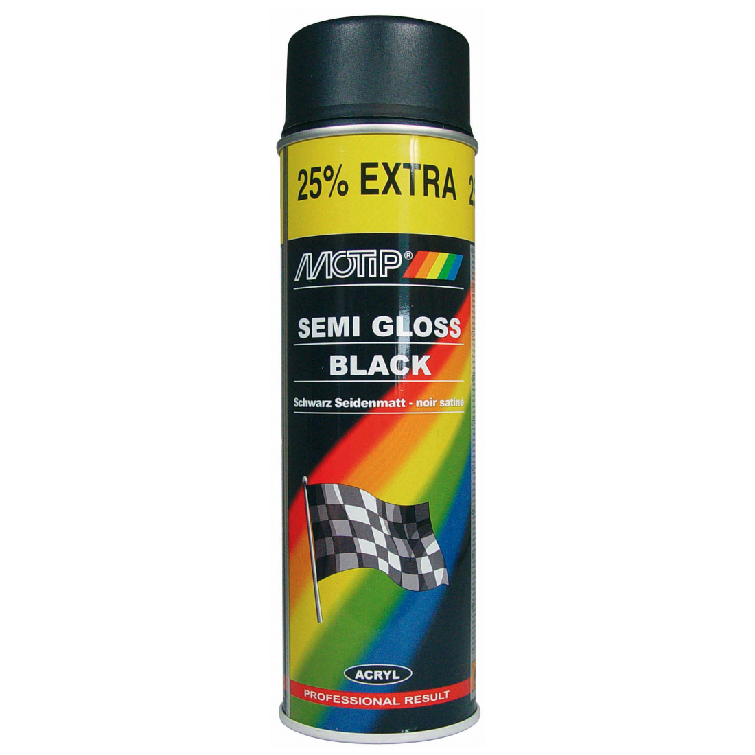 Motip Rallye Schwarz seidenmatt 500ml 04001