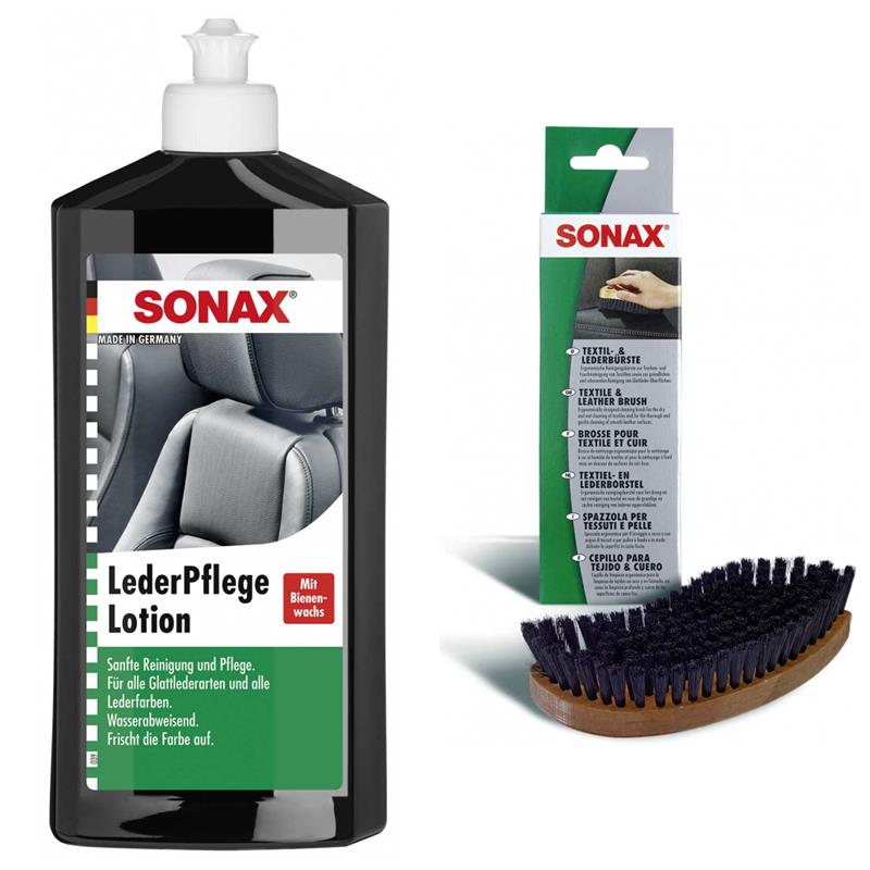 SONAX LederPflegeLotion 500 ml Textil- & LederBürste