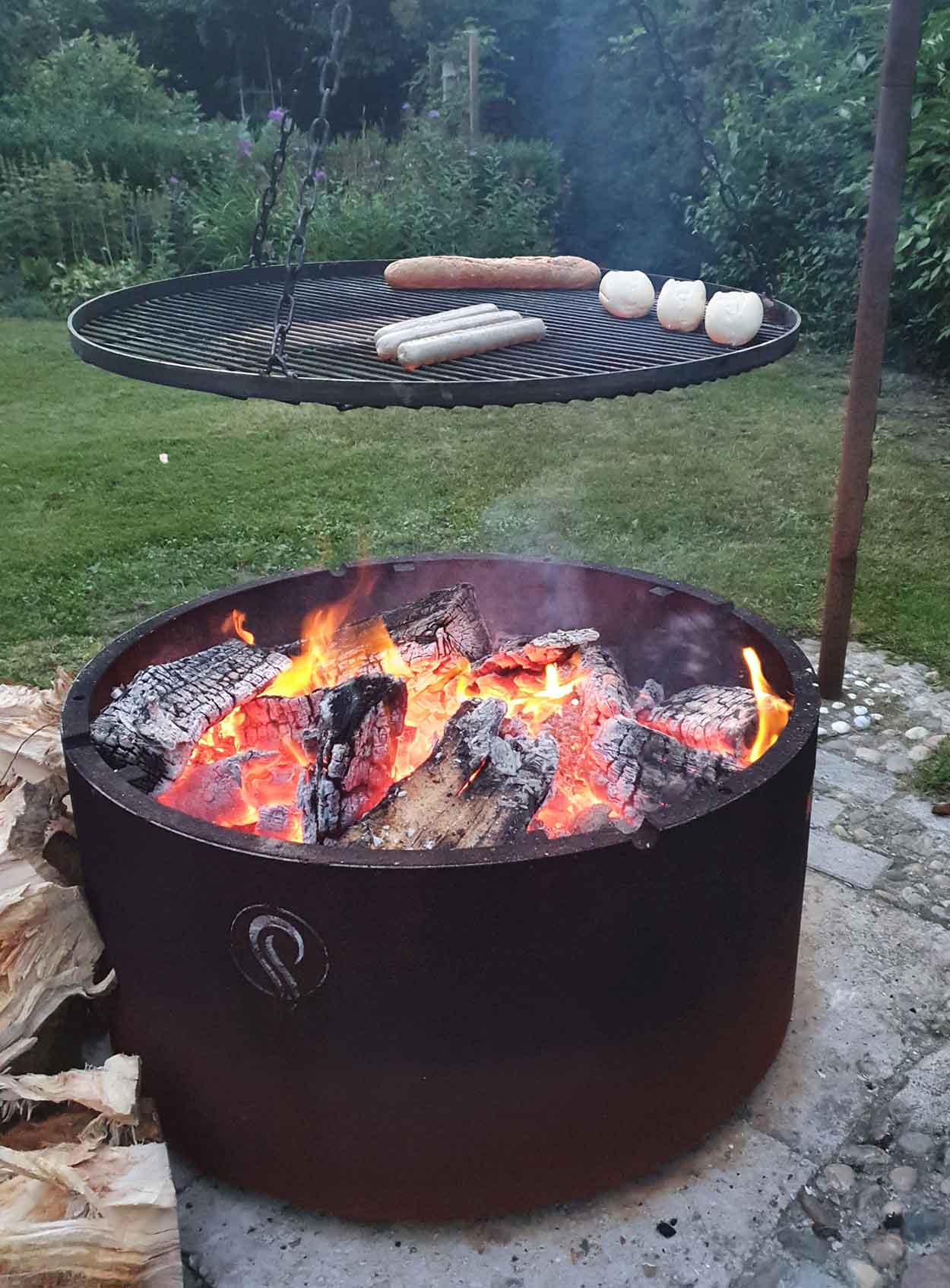 Cozy Grill-Kombiset,  Feuerschale mit Grillgalgen