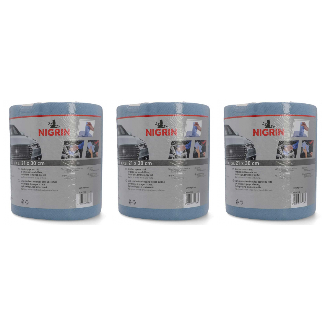 3 x Nigrin Universal-Papier 71138