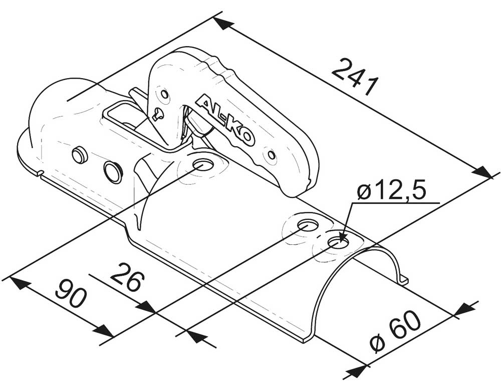 Alko Kugelkupplung AK7 60mm Rund 1367024