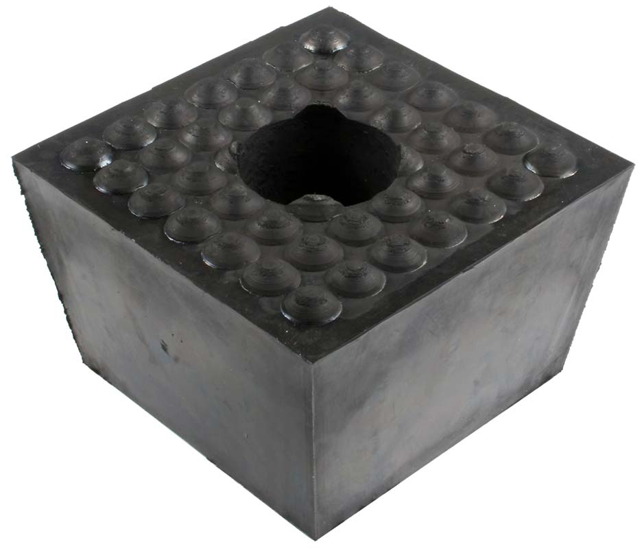 Busching Gummi-Trapezblock Auflage Pad für Hebebühne universal 120x120x80mm