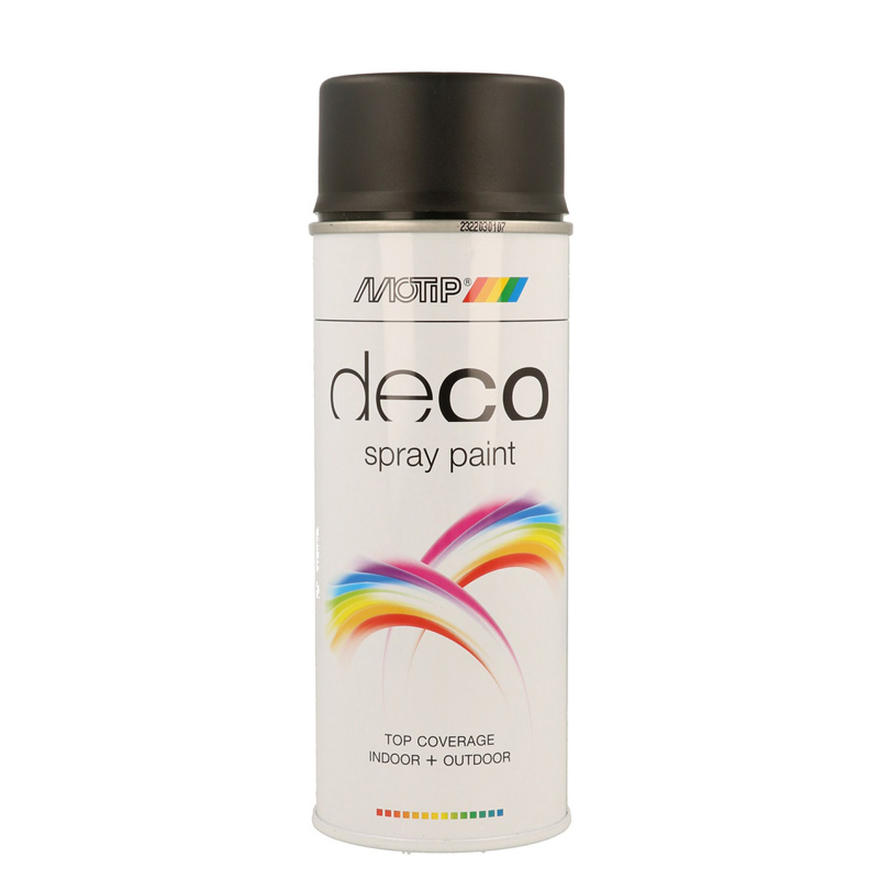 Motip Deco Paint Lackspray RAL 9005 tiefschwarz matt 400ml