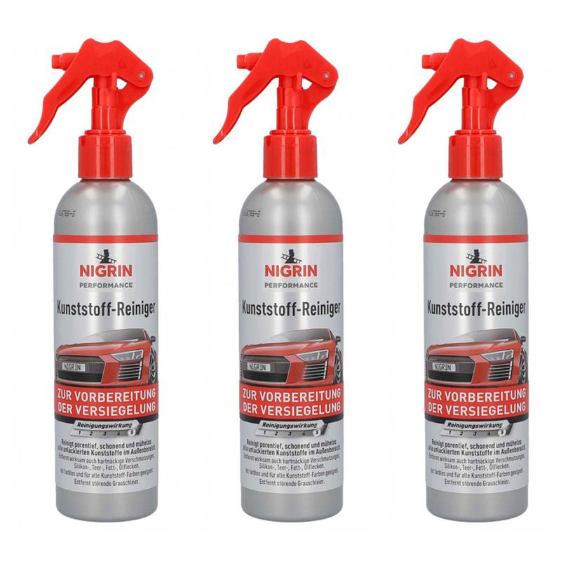 3 x Nigrin Kunststoff Tiefenreiniger 300 ml 72935