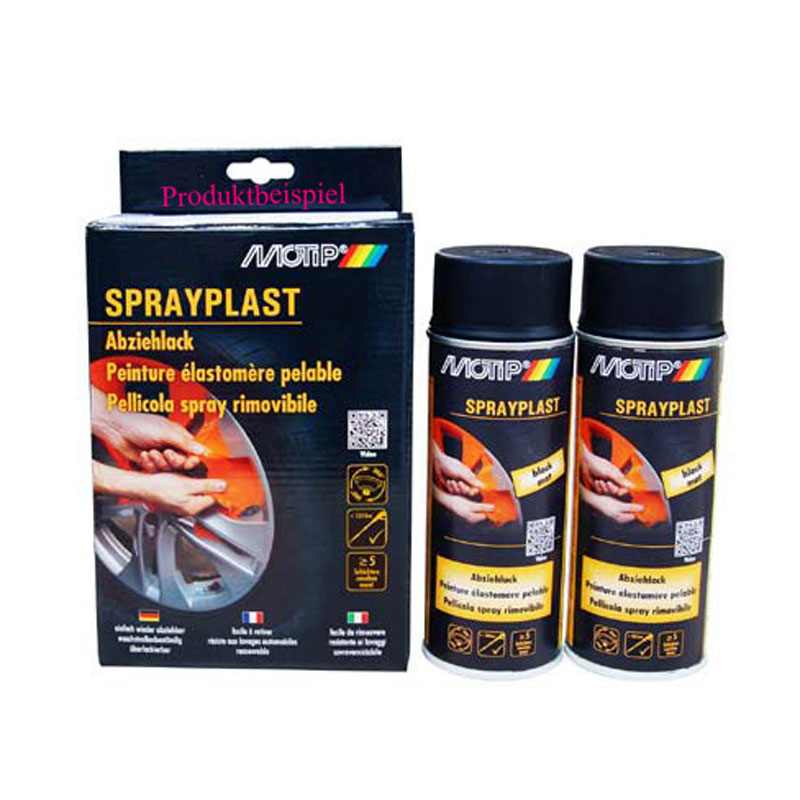 Motip Sprayplast Set Abziehlack schwarz glänzend 396595