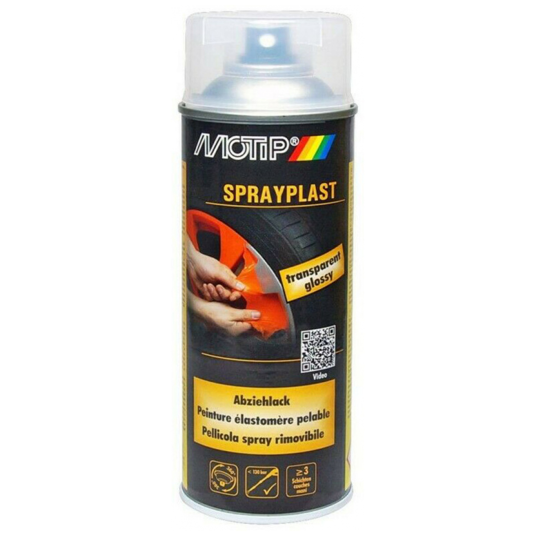 Motip Sprayplast Abziehlack transparent glänzend 400 ml 396571