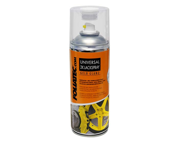 Foliatec Universal 2K Lackspray gelb glänzend 400ml