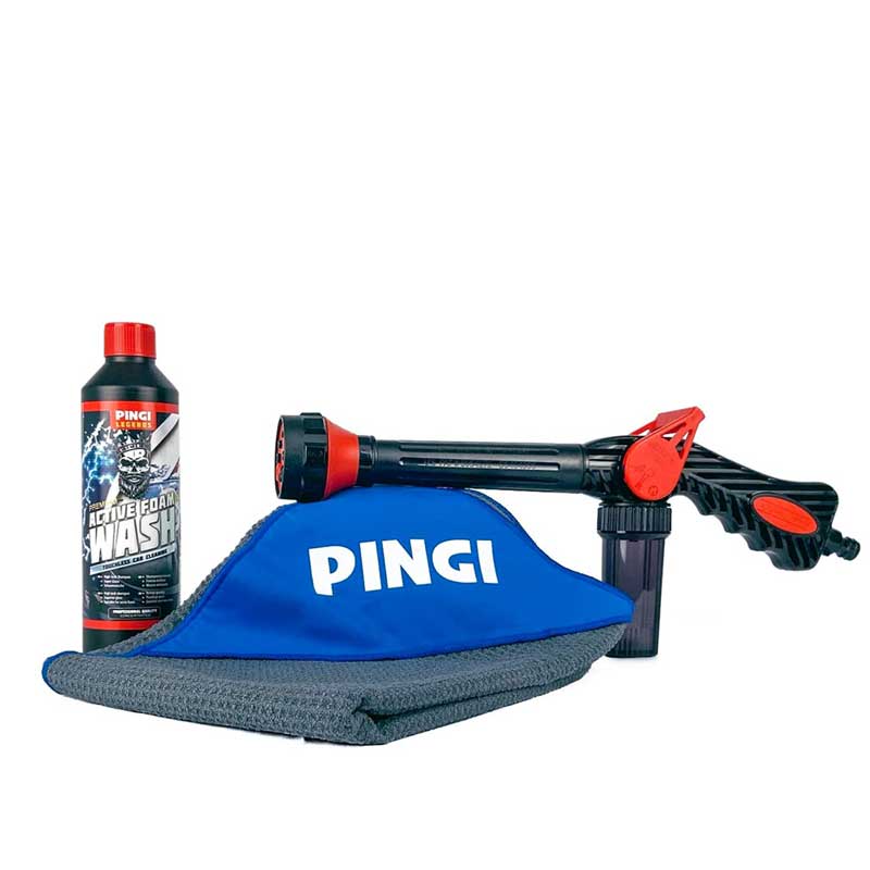 Pingi Set 2 Aquablaster Waschbürste + Active Foam Shampoo 500ml
