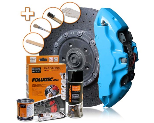Foliatec Bremmssattellack Bremssattelfarbe sky blue Set 7-teilig