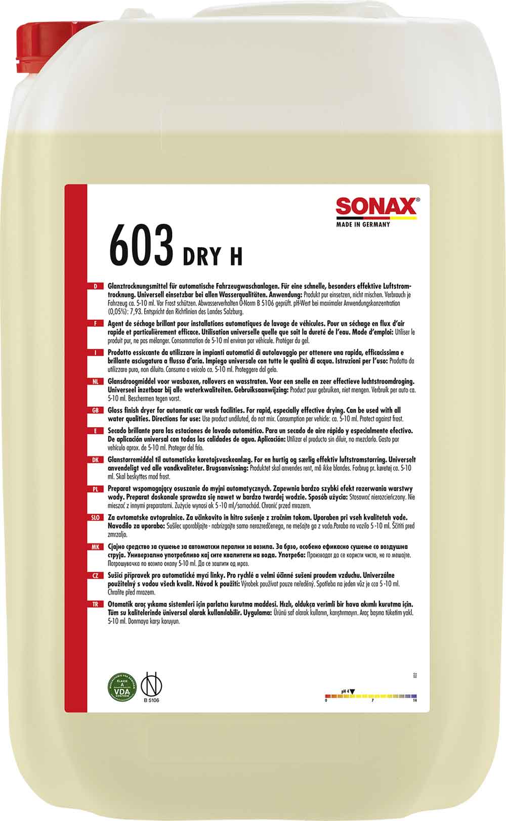 SONAX Dry H Trocknerhochkonzentrat Waschanlage 25L