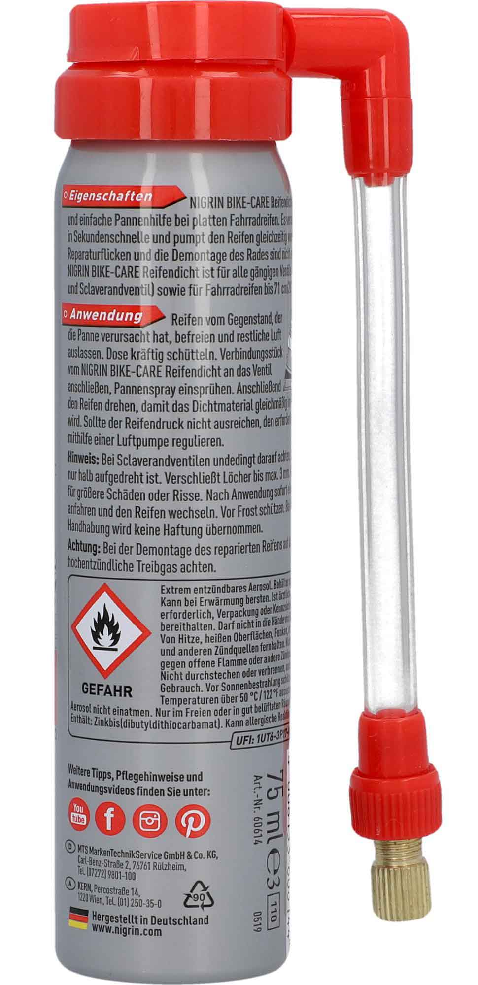 Nigrin BIKE-CARE Reifen-Dicht 75ml 60614