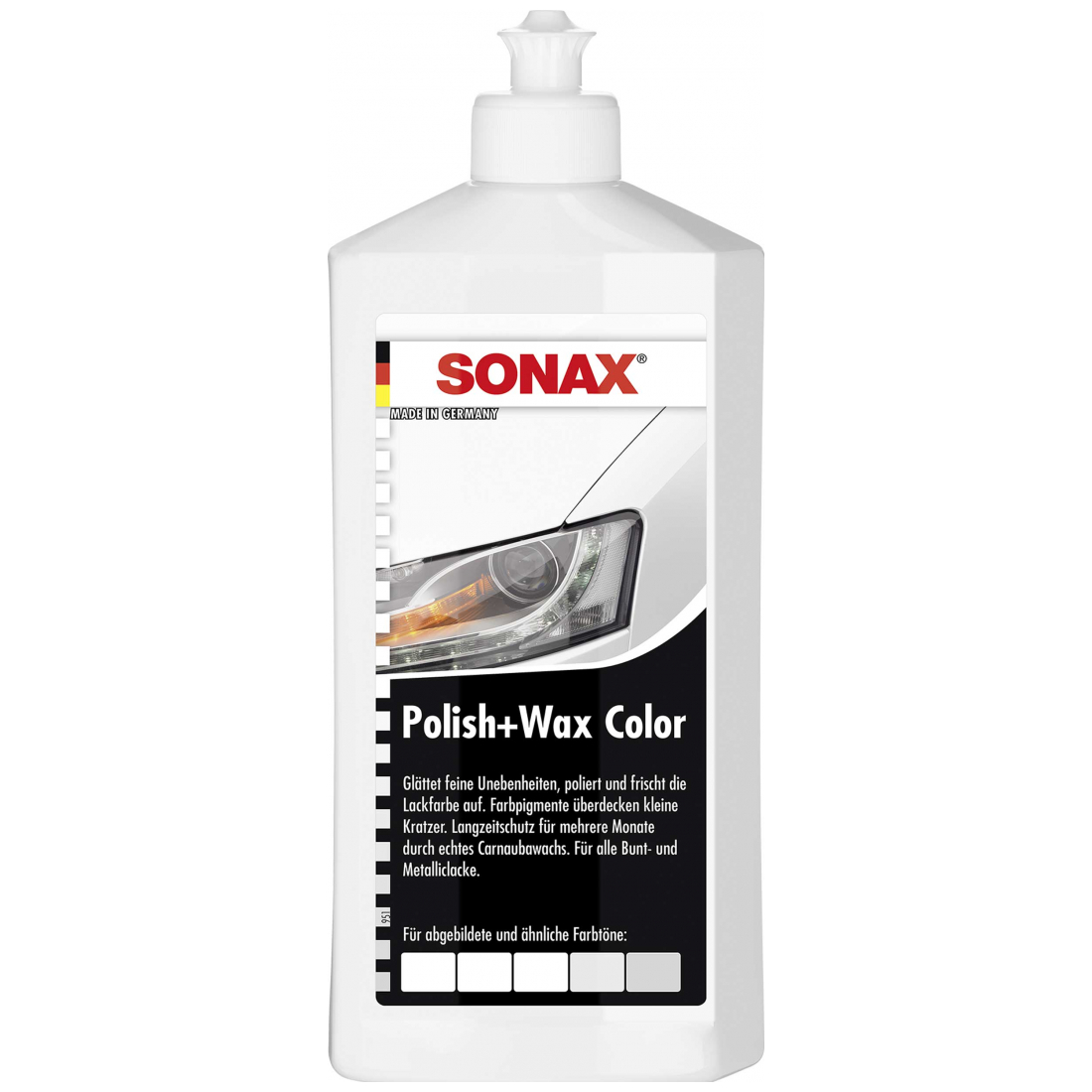 SONAX Polish+Wax Color weiß 500ml