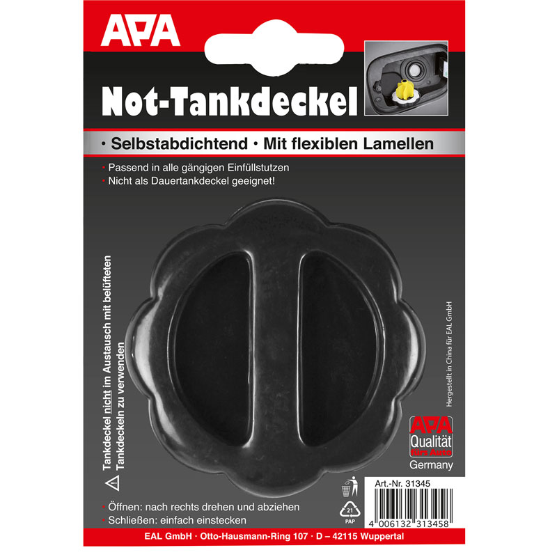 APA Not-Tankdeckel Universal Ersatzdeckel selbstdichtend