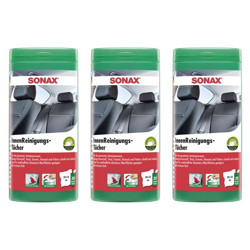 3 x SONAX InnenReinigungsTücher Box