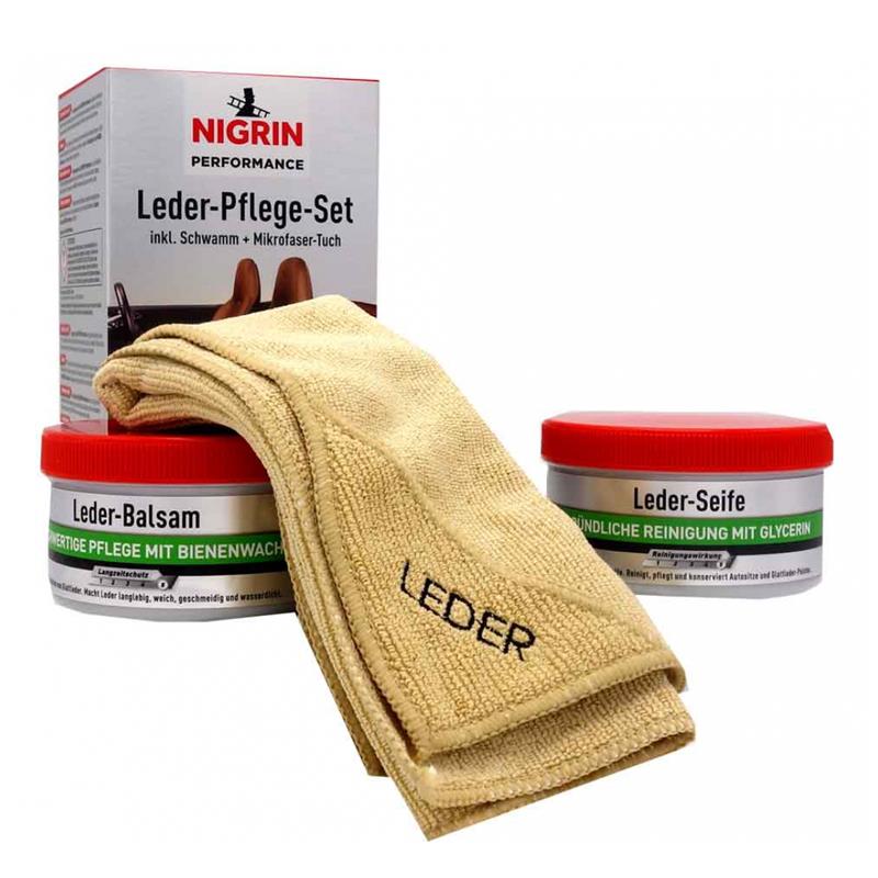 NIGRIN Performance Leder-Pflege-Set Seife+Balsam 2x 250 ml