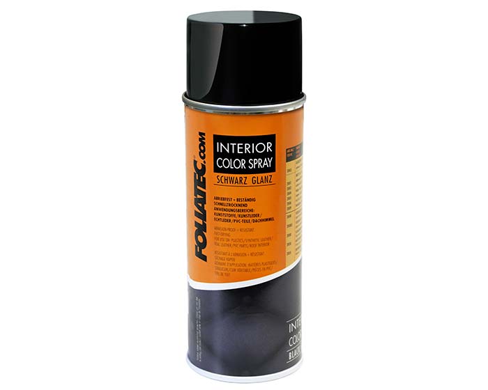 Foliatec Interior Color Spray schwarz glänzend Leder Stoff PVC 400ml