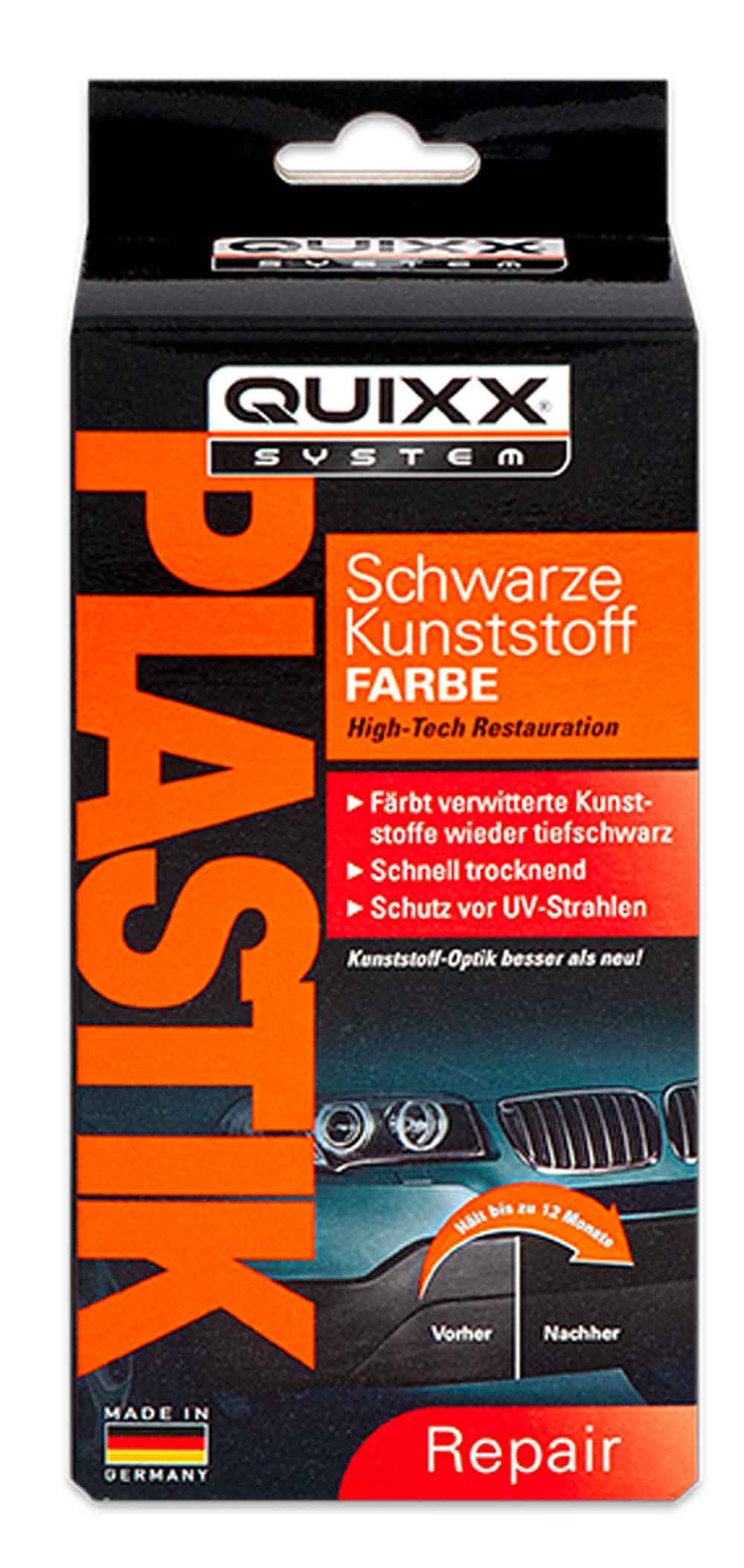 Quixx Schwarze Kunststoff Farbe Auto Komplett Kit