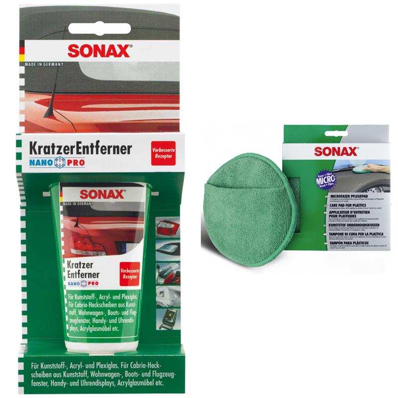 SONAX KratzerEntferner Kunststoff NanoPro MicrofaserPflegePad