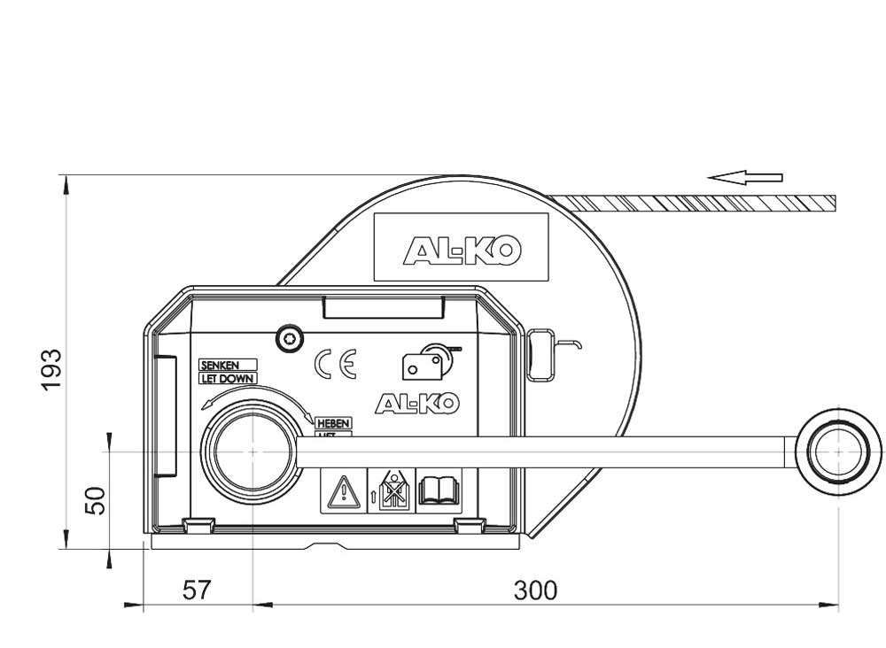 Alko Winde gebremst ohne Seil Typ 901 PLUS 1730010