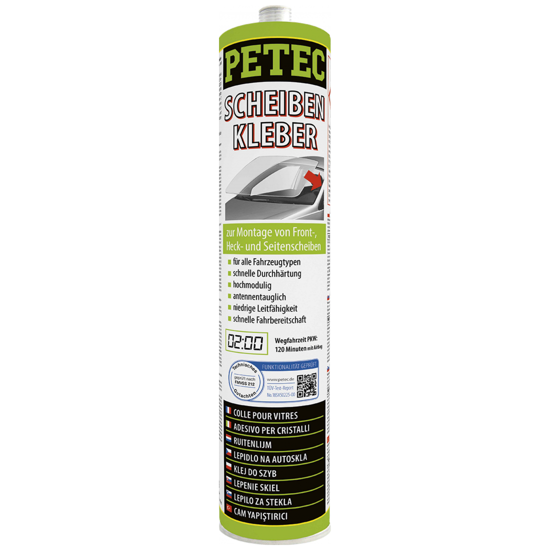 Petec Scheibenkleber schwarz 310 ml 83310