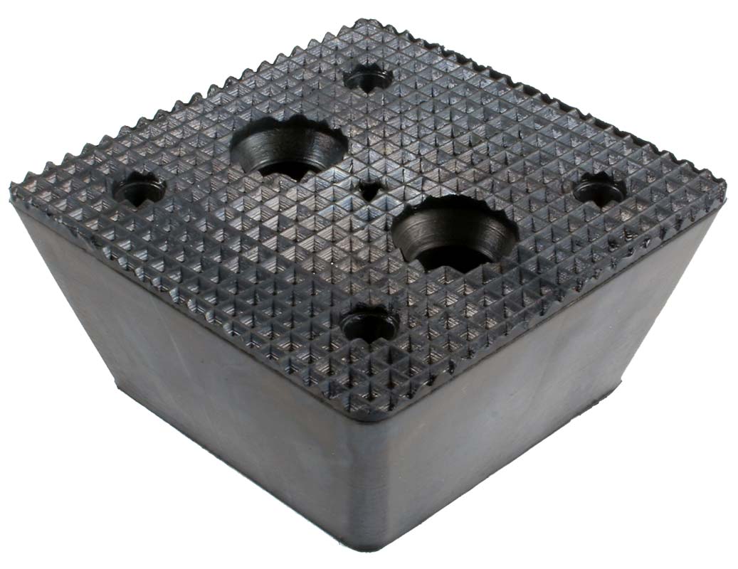 Busching Gummi-Trapezblock Auflage Pad für Hebebühne universal 150x150x70mm