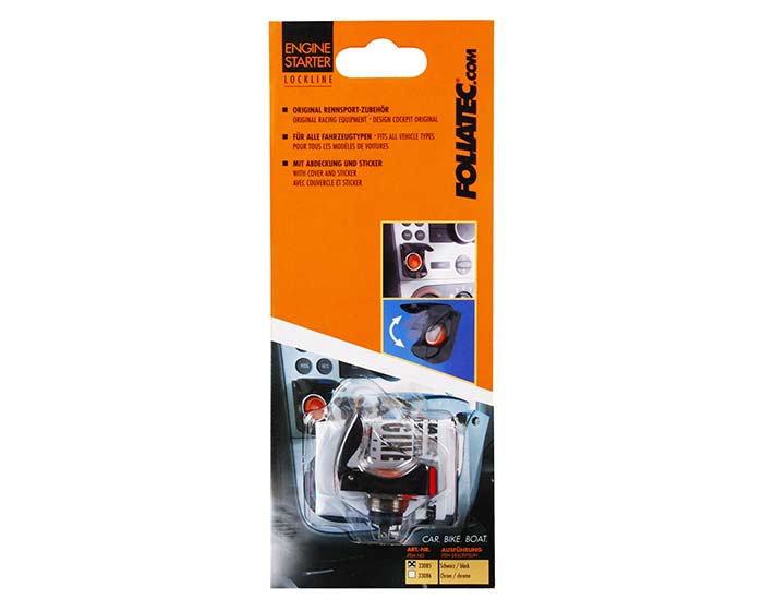 Foliatec Engine Motor Starter Knopf Lock Line schwarz