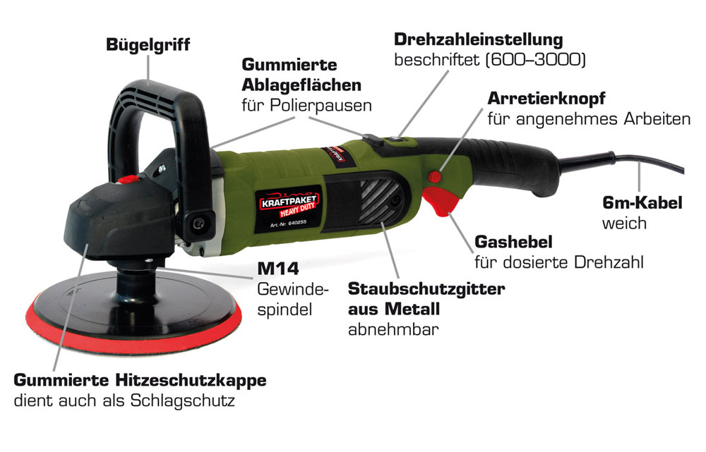 Dino Kraftpaket HEAVY DUTY Rotationspoliermaschine 640255