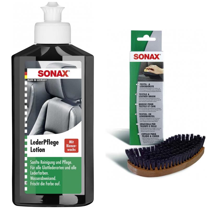 SONAX LederPflegeLotion 250 ml Textil- & LederBürste