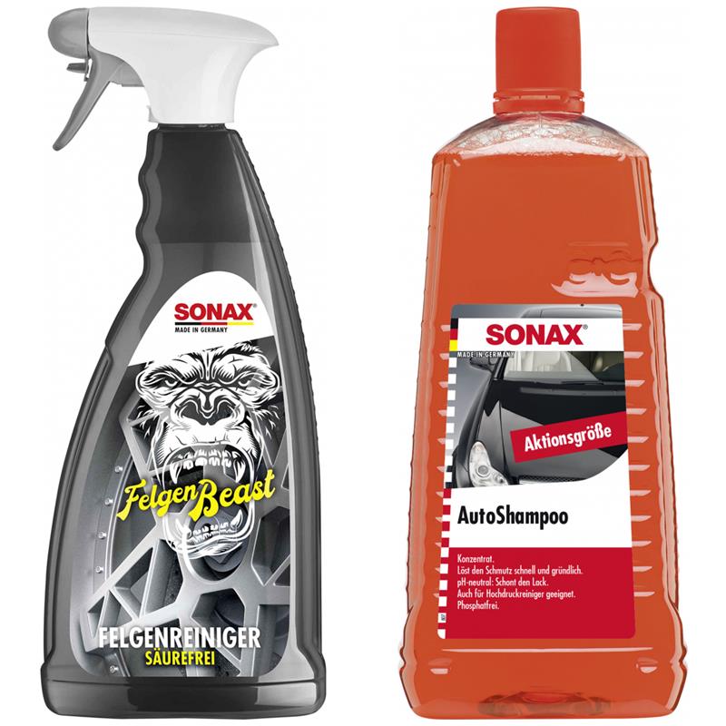 Sonax Felgenbeast 1L + AutoShampoo Konzentrat 2000ml