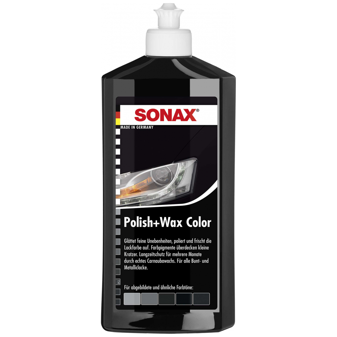 SONAX Polish+Wax Color schwarz 500 ml