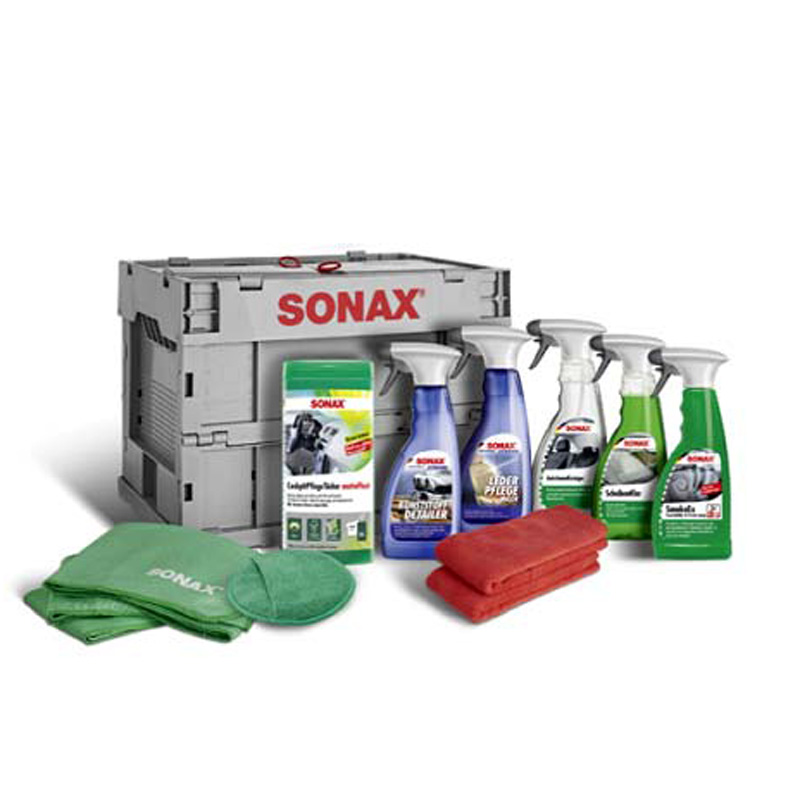 SONAX PflegeBox Cockpitpflege Set 9-teilig