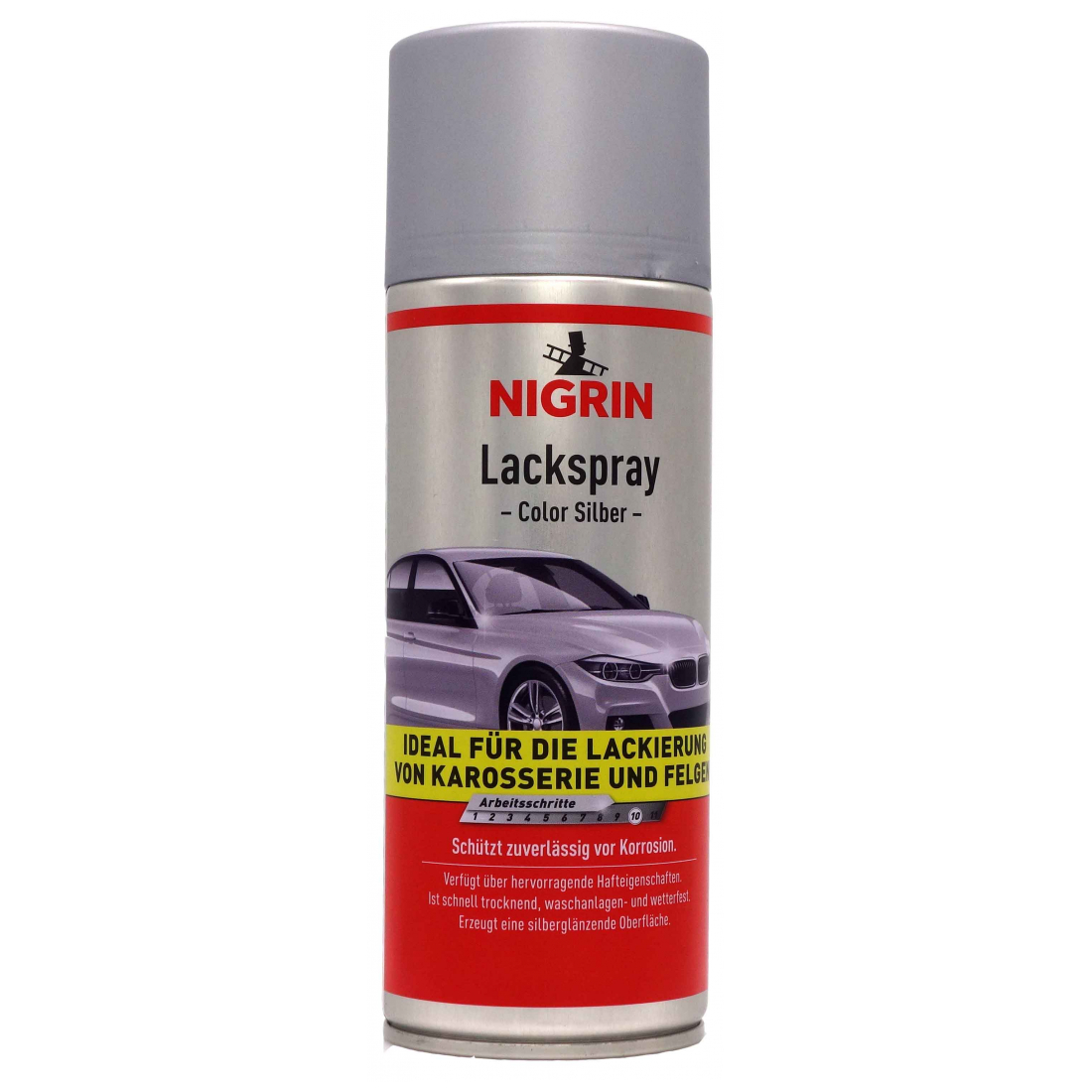 NIGRIN Lackspray silber 400 ml 74110