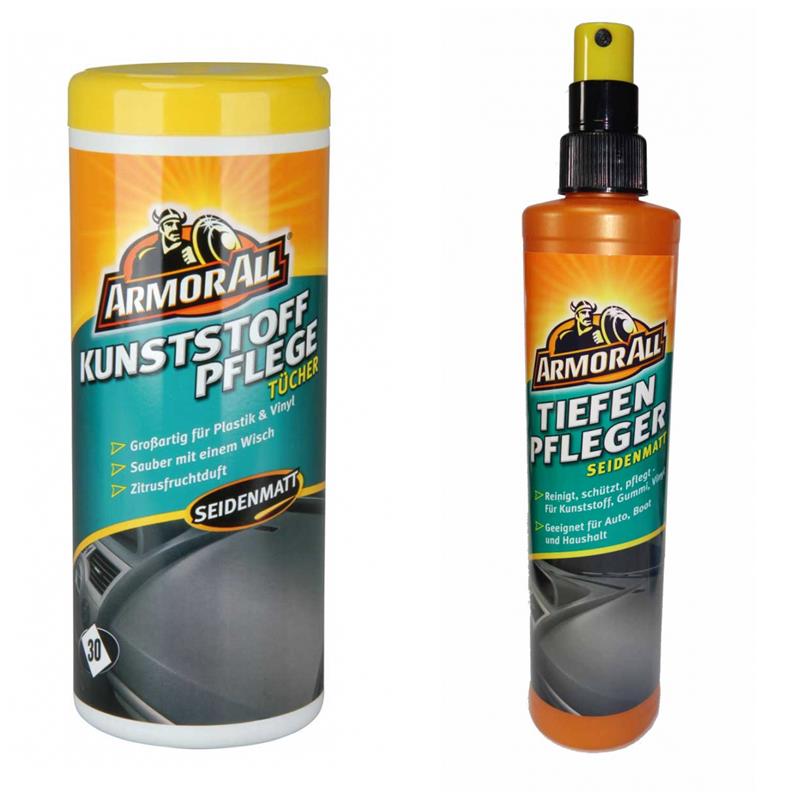 ARMOR ALL Kunststoffpflegetücher seidenmatt Dose 33025L Kunststofftiefenpfleger 300 ml