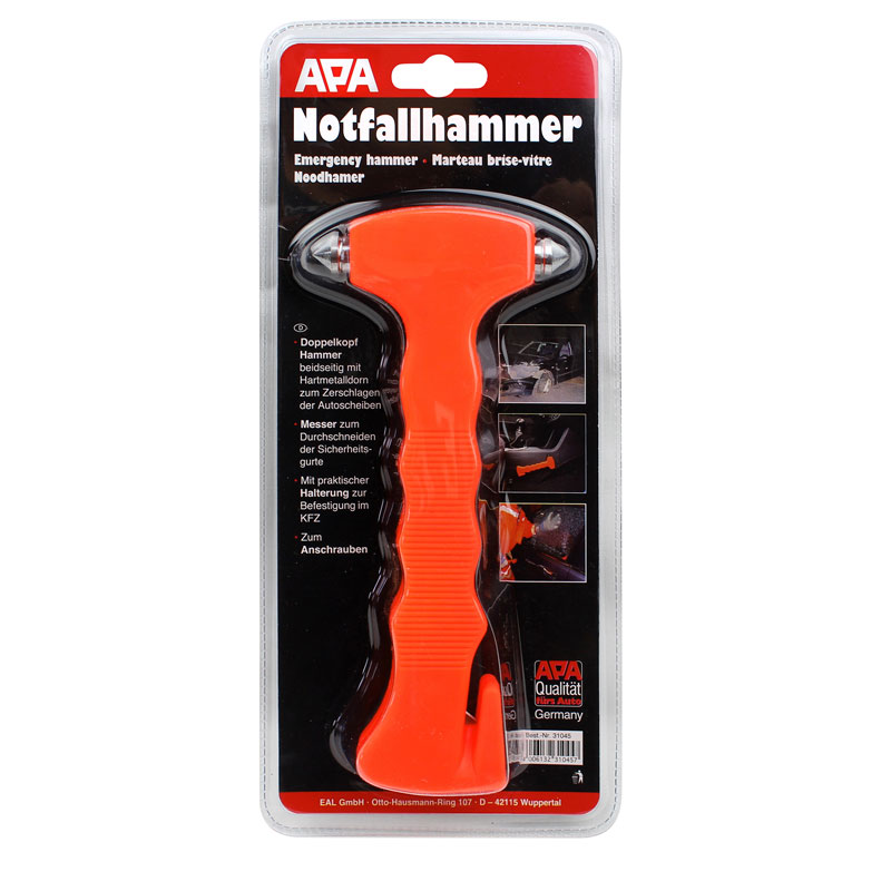 APA Nothammer mit Gurtmesser und Halter