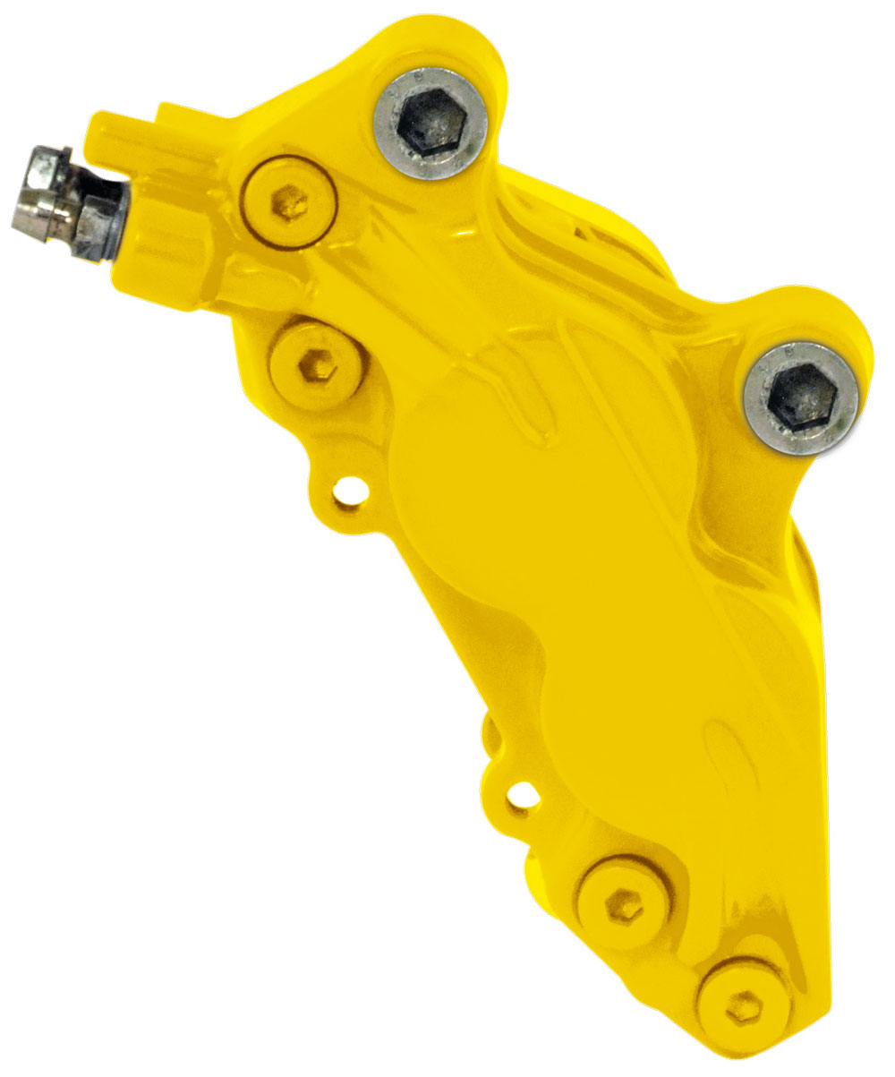 raid hp Bremssattellack Gelb 2 Komponenten Komplett-Set + KS Tools Messing Bremssattelbürste