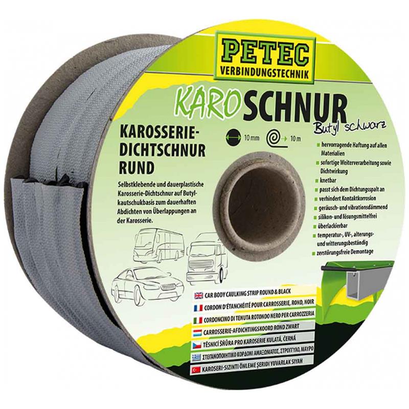 Petec Karosserie Dichtschnur schwarz 10 Meter 87510