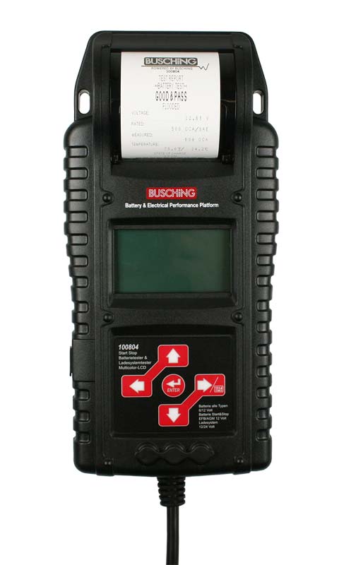 Busching Start Stop Batterie Ladesystemtester mit Multicolor-LCD