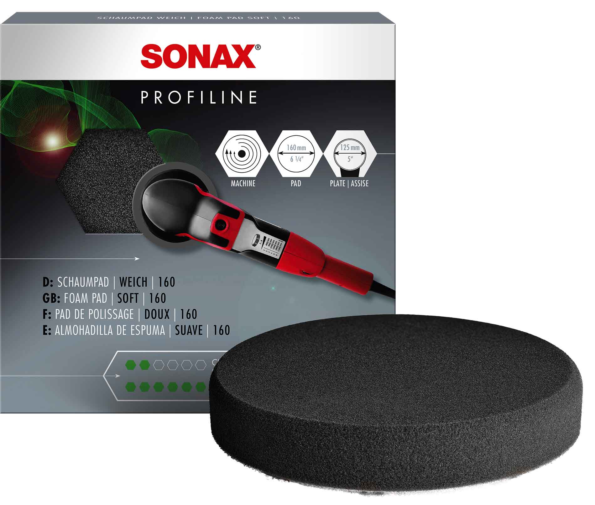SONAX SchaumPad Polierpad weich 160mm