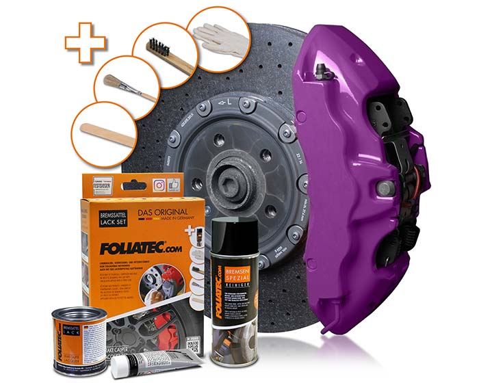 Foliatec Bremmssattellack Bremssattelfarbe deep violet Set 7-teilig