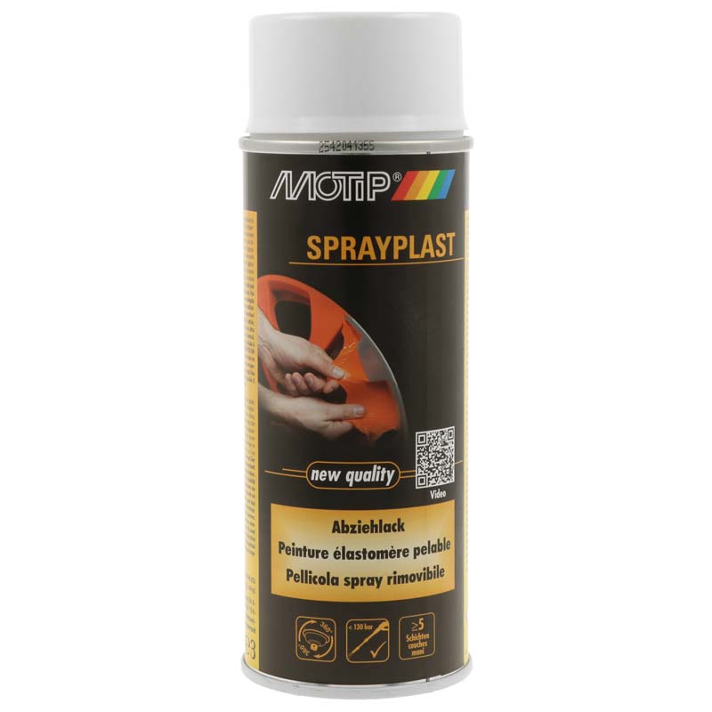 Motip Sprayplast Abziehlack weiss glänzend 400ml