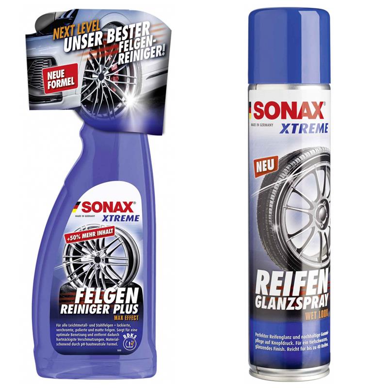 SONAX XTREME FelgenReiniger PLUS ReifenGlanzSpray Wet Look