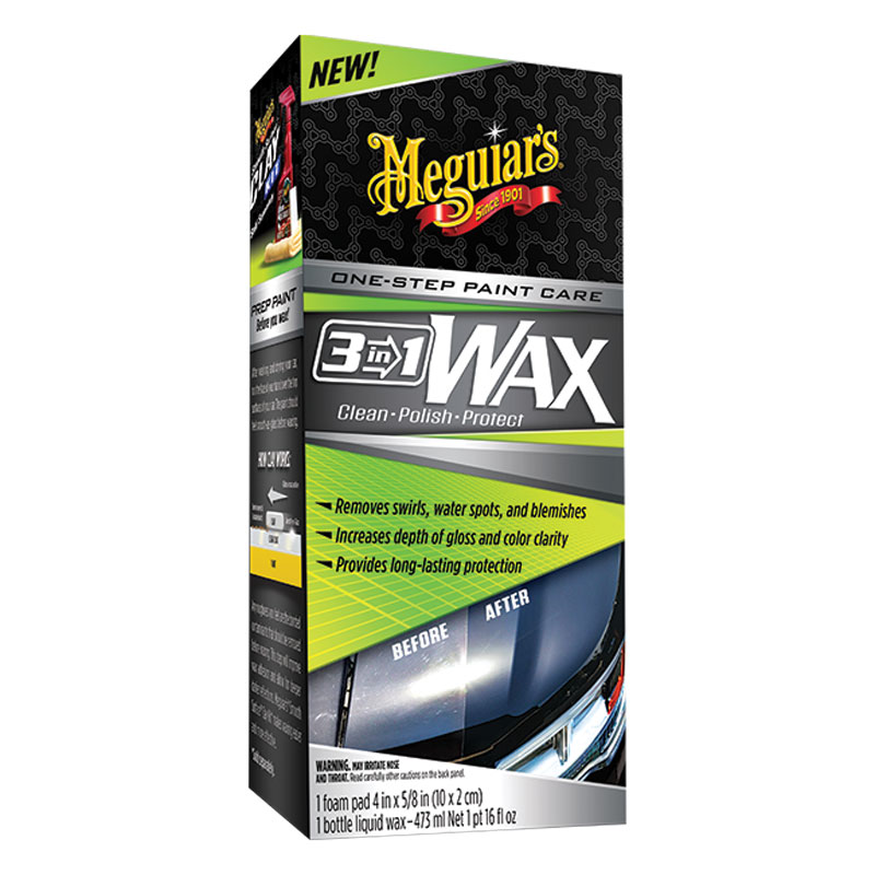 MEGUIAR'S 3-in-1 Wax Autowachs Lackversiegelung G191016EU 473ml
