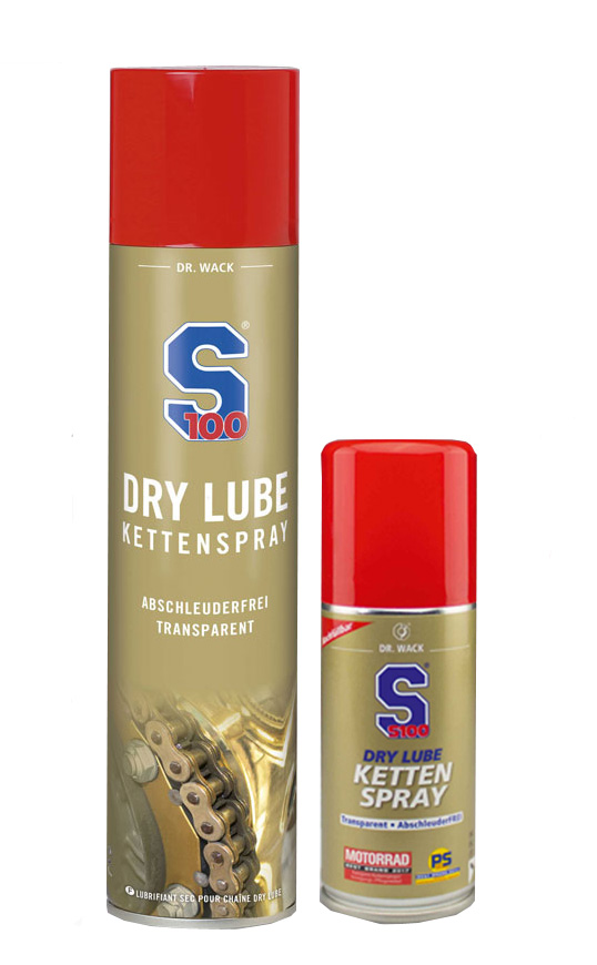 Dr. Wack S100 Dry Lube Kettenspray 400ml + Kettenspray 100ml nachfüllbar