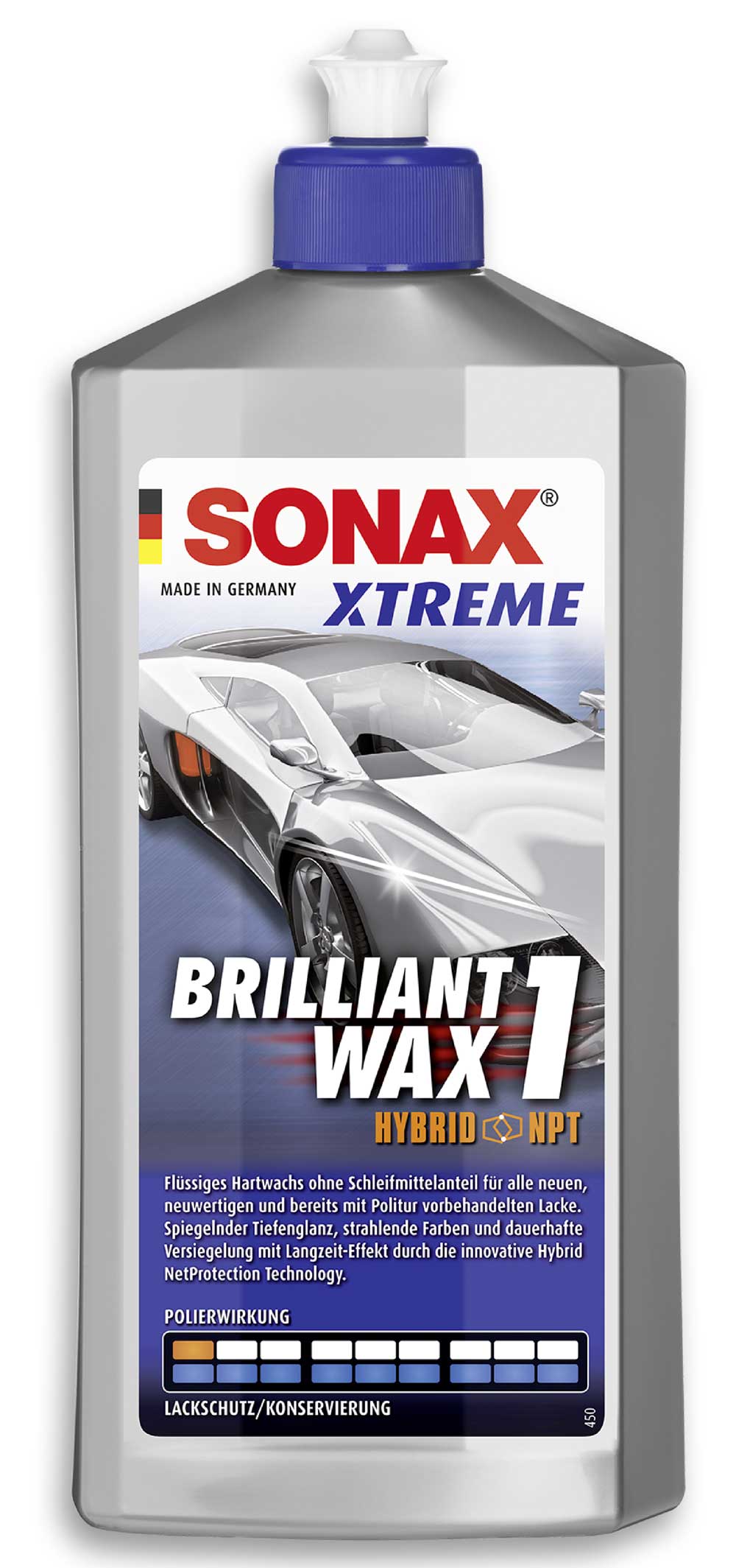 SONAX XTREME Brilliant Wax 1 Hybrid NPT 500 ml + ApplikationsSchwamm