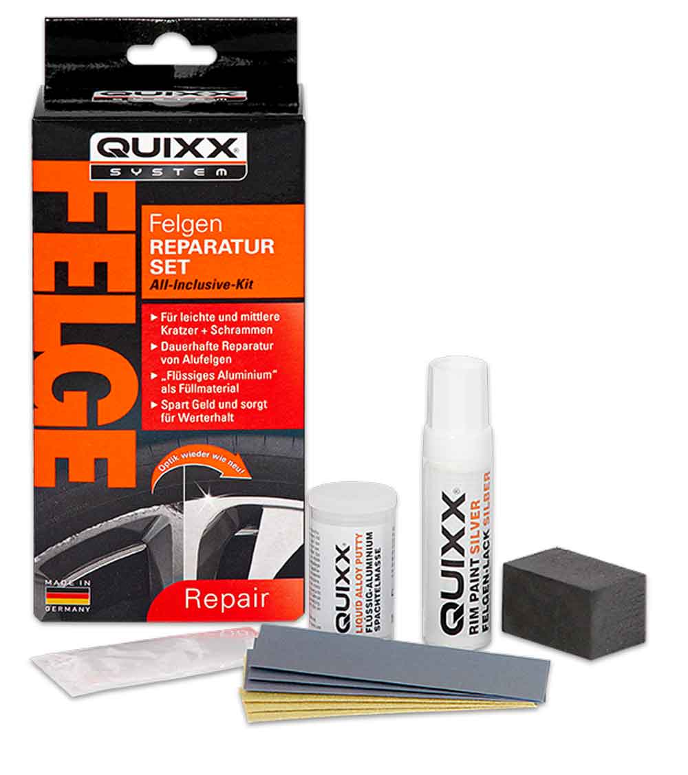 Quixx Felgen Reparatur Set Alufelgen Silber Kit