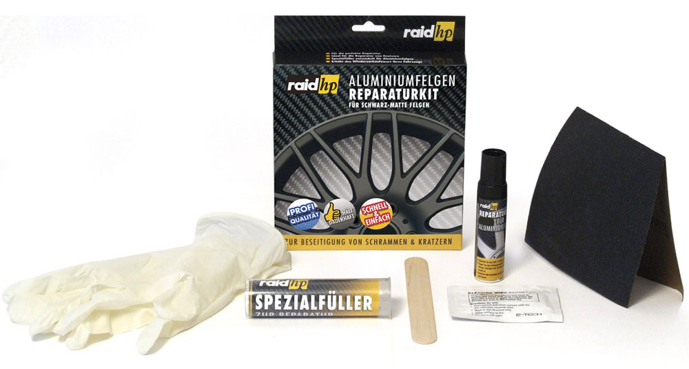 Raid HP Felgen Reparatur-Set Schwarz Matt